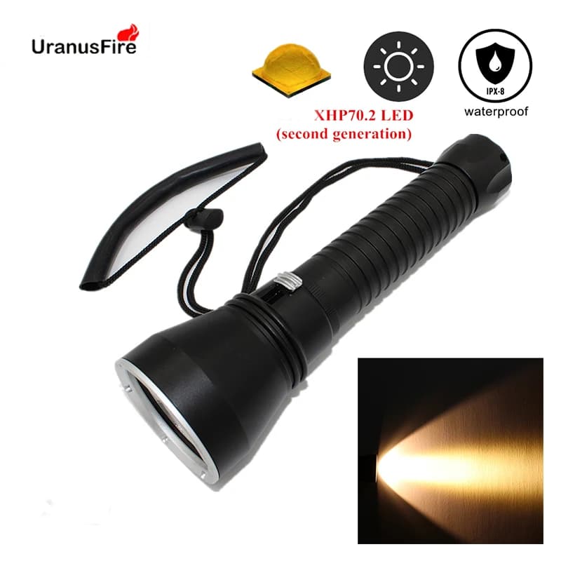 Lampe de poche sous-marine professionnelle à LED, chasse sous-marine, chasse sous-marine, chasse sou