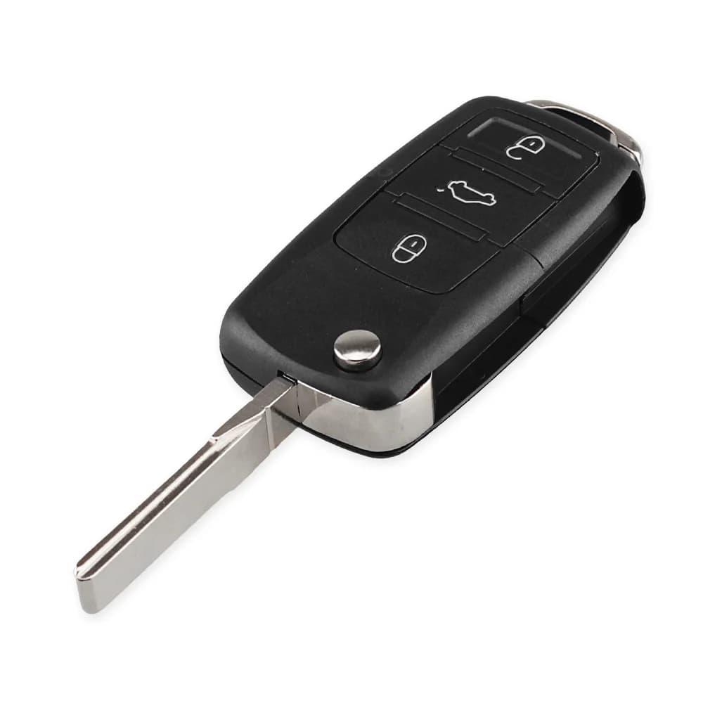 KEYYOU – clé télécommande de voiture pliante à 2/3 boutons, coque à rabat pour Volkswagen VW Polo Pa