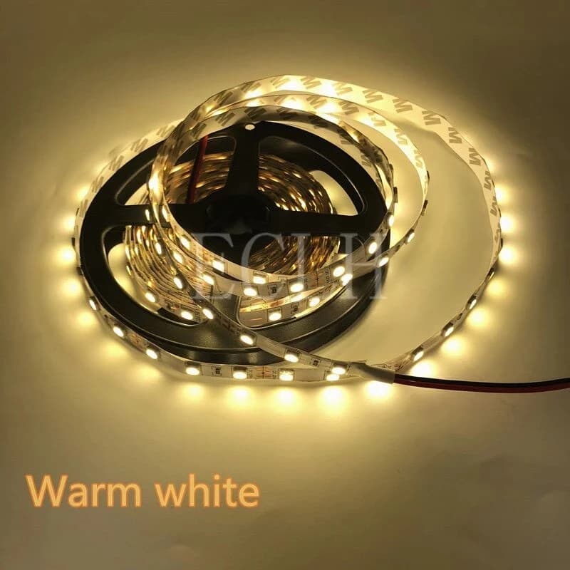 Bande lumineuse LED RGB 2835, 5M, 300 LED, DC 12V, rouge, vert, bleu, blanc chaud, blanc froid, Flex