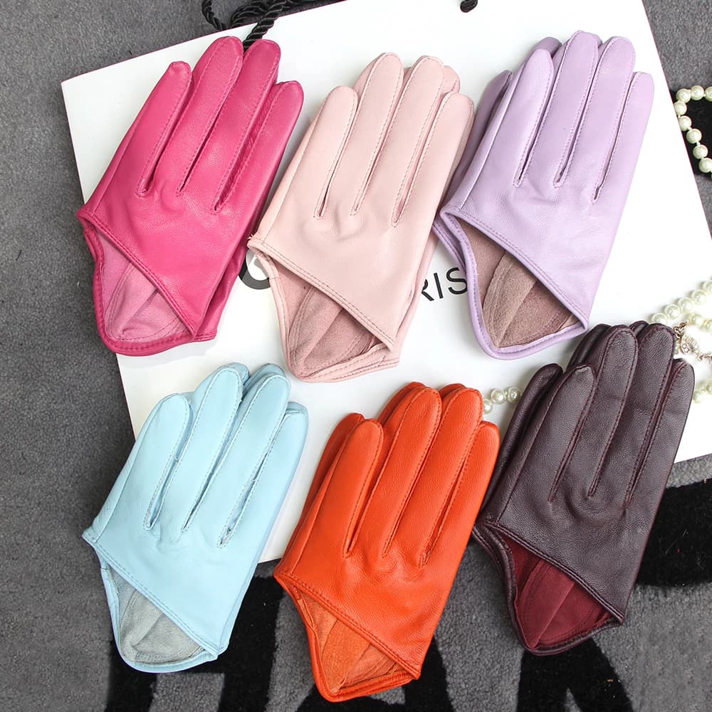 Gants de Protection Solaire en Cuir group pour Femme, Demi-l'hypothèse, en Peau de Mouton group, pou