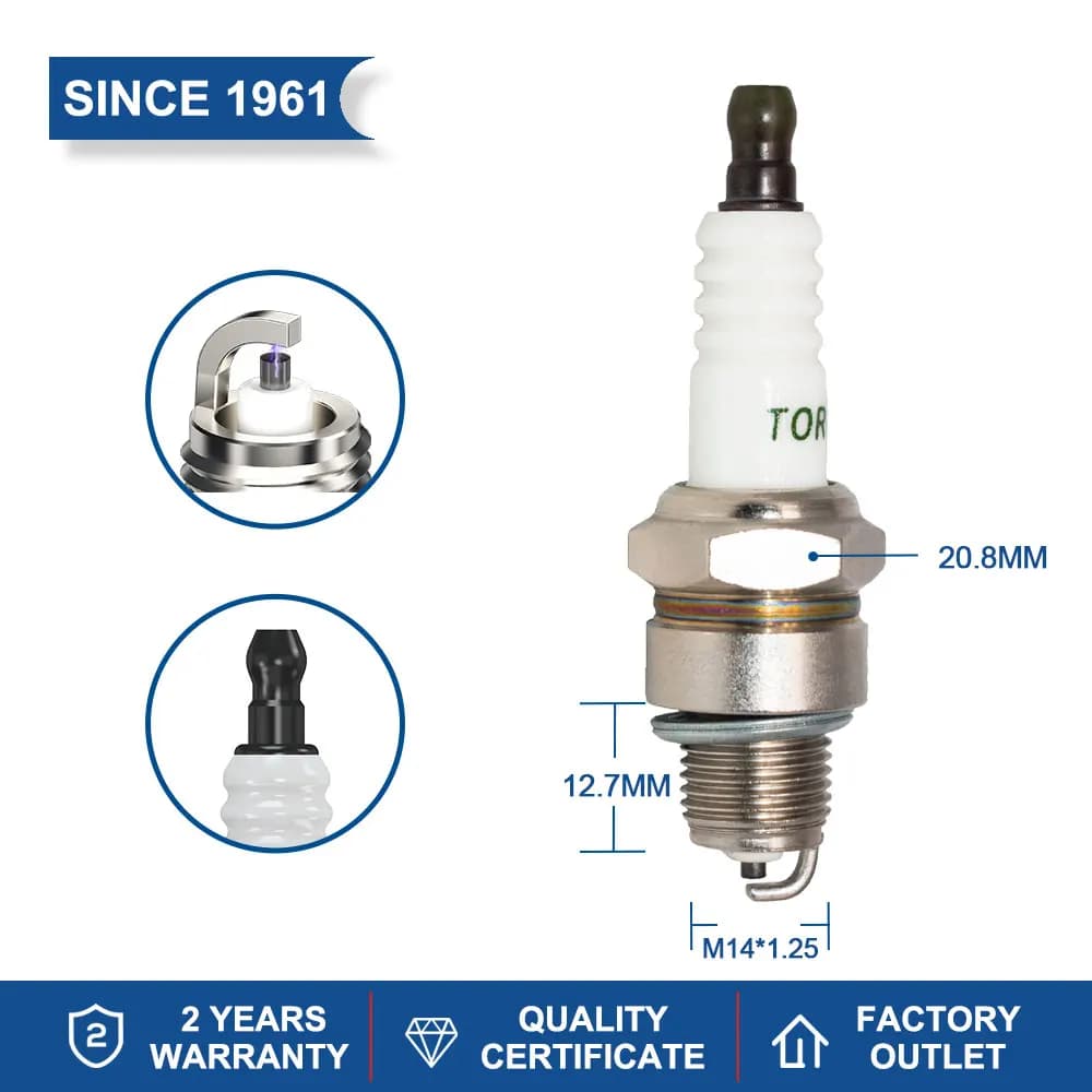 Bougies d'allumage à borne intégrale Torche E7RTC Remplacement pour bougies BPR7HS 6422 ARCTIC CAT B