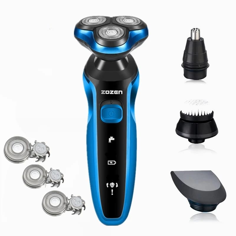 ZOZEN Rasoir électrique rechargeable, machine à raser, rasoir pour nettoyer la barbe, pour hommes, u