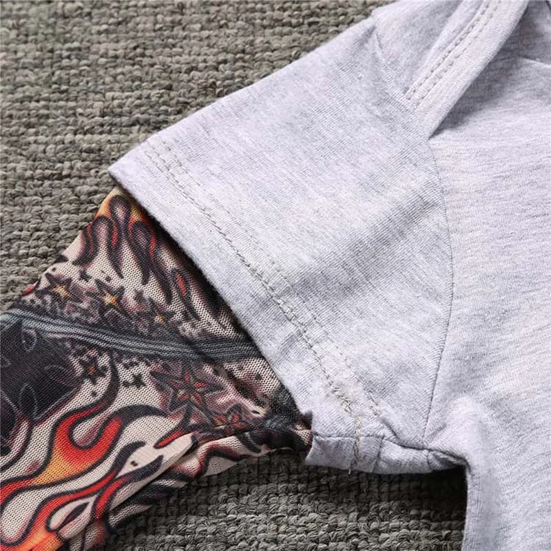 Body bébé tatouages imprimé Rock 6M-24M coton body à manches longues pour bébé