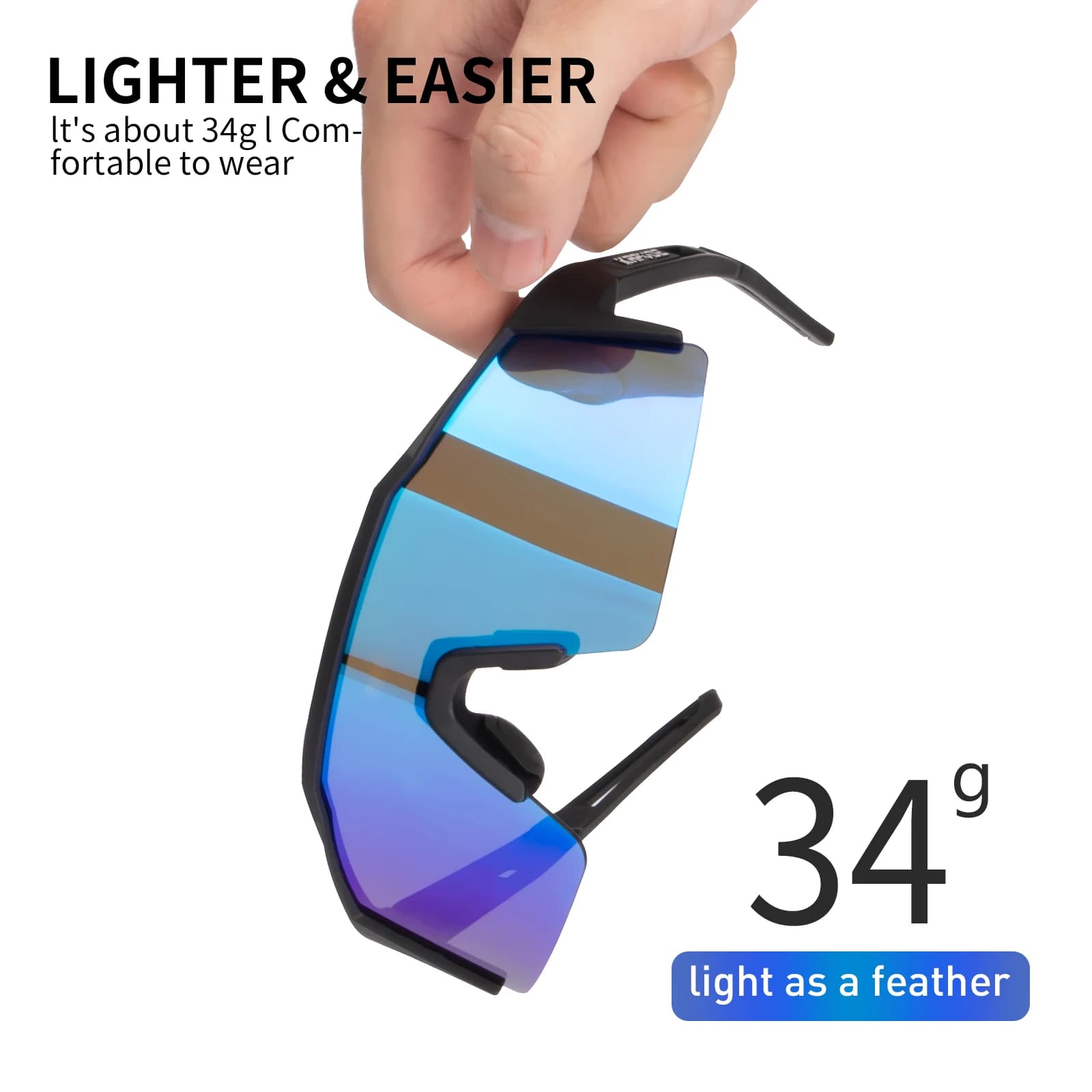 Kapvoe Lunettes de Soleil Polarisées pour Hommes et Femmes, Verres UV400 de Sport en Plein Air pour 