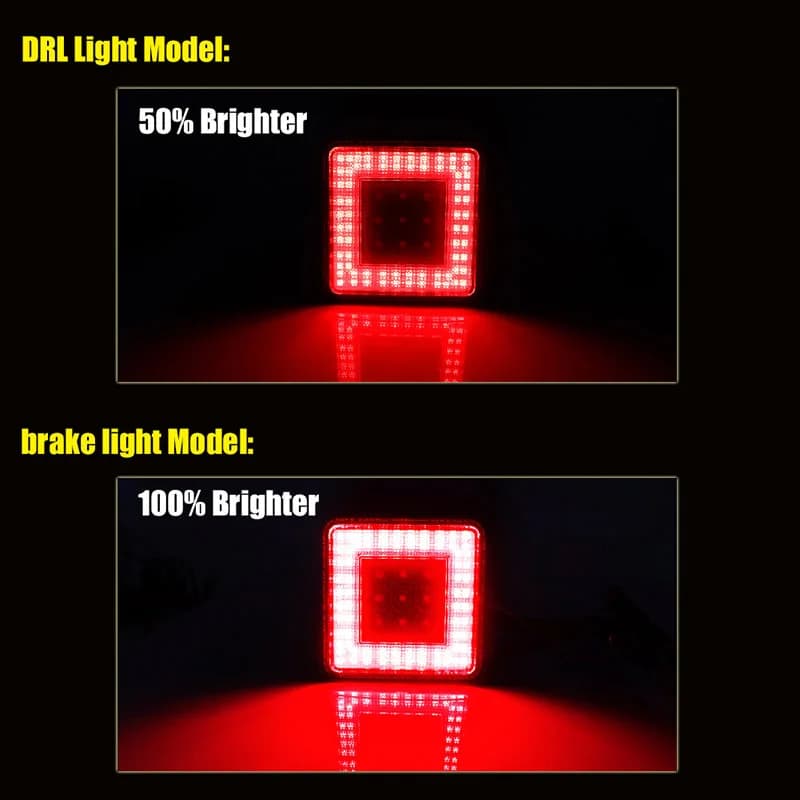 Couvercle d'attelage de remorque à LED avec lumière de barrage de secours, lumières LED de voiture, 