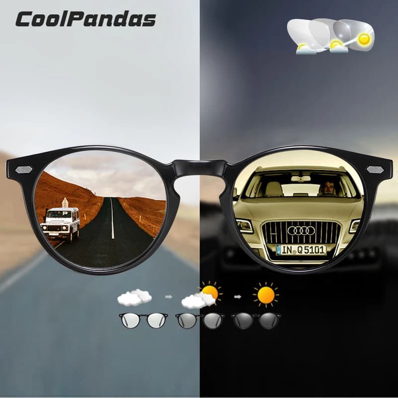 Cooldarer-Lunettes de soleil photochromiques unisexe, verres polarisés, pour la conduite, petit verr