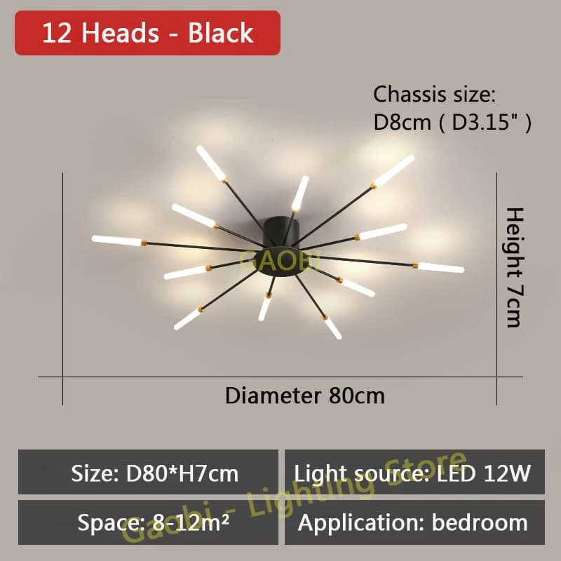 Plafonnier de style design pour salon, luminaire de chambre à coucher, lustre nordique pour cuisine,