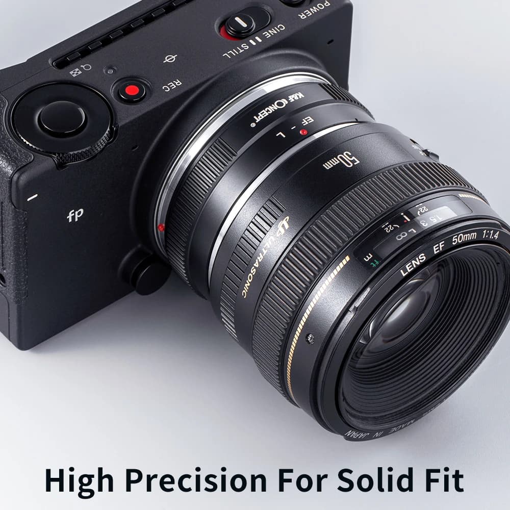 Adaptateur de monture d'objectif K&F CONCEPT EOS-L pour objectif Canon (EF/EF-S) vers boîtier d'appa