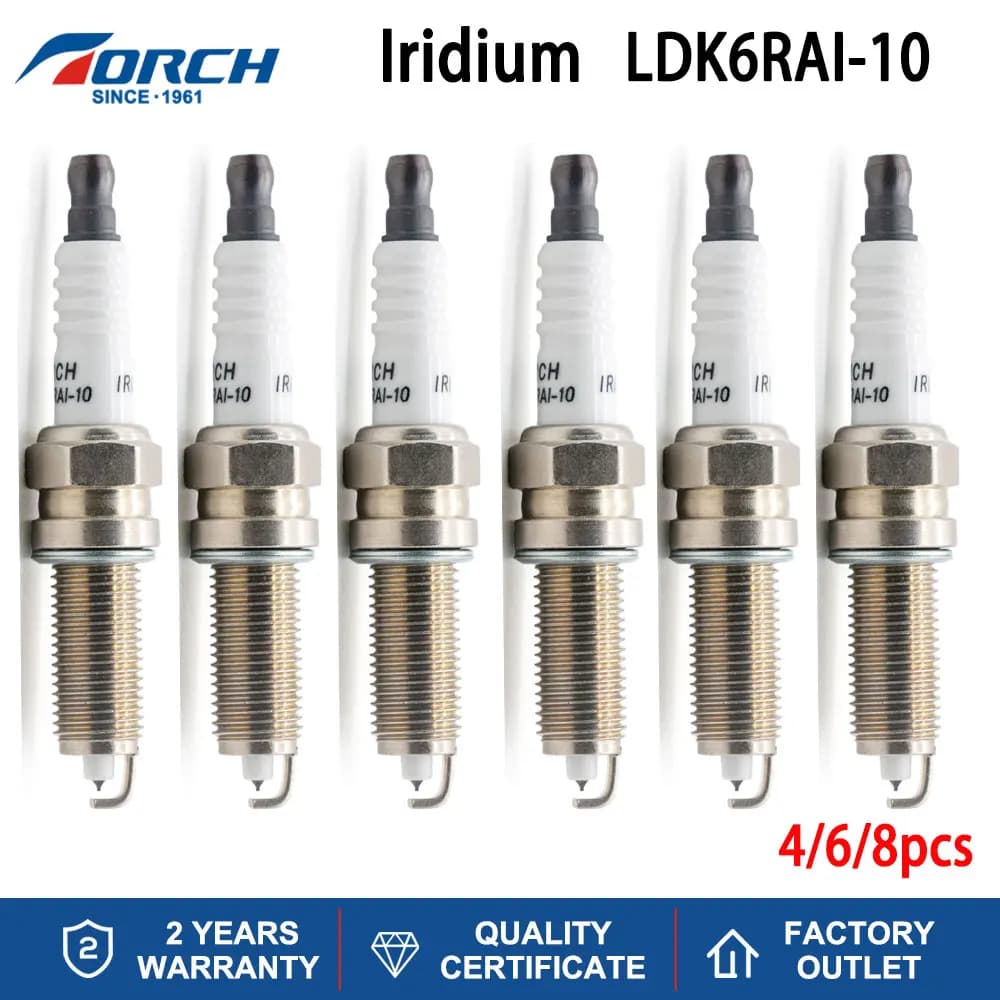 4-8 pièces Bougies Iridium TORCH LDK6RAI-10 Remplace pour SILZKR6B10E LZKR6B-10E HYUNDAI 18846-10060