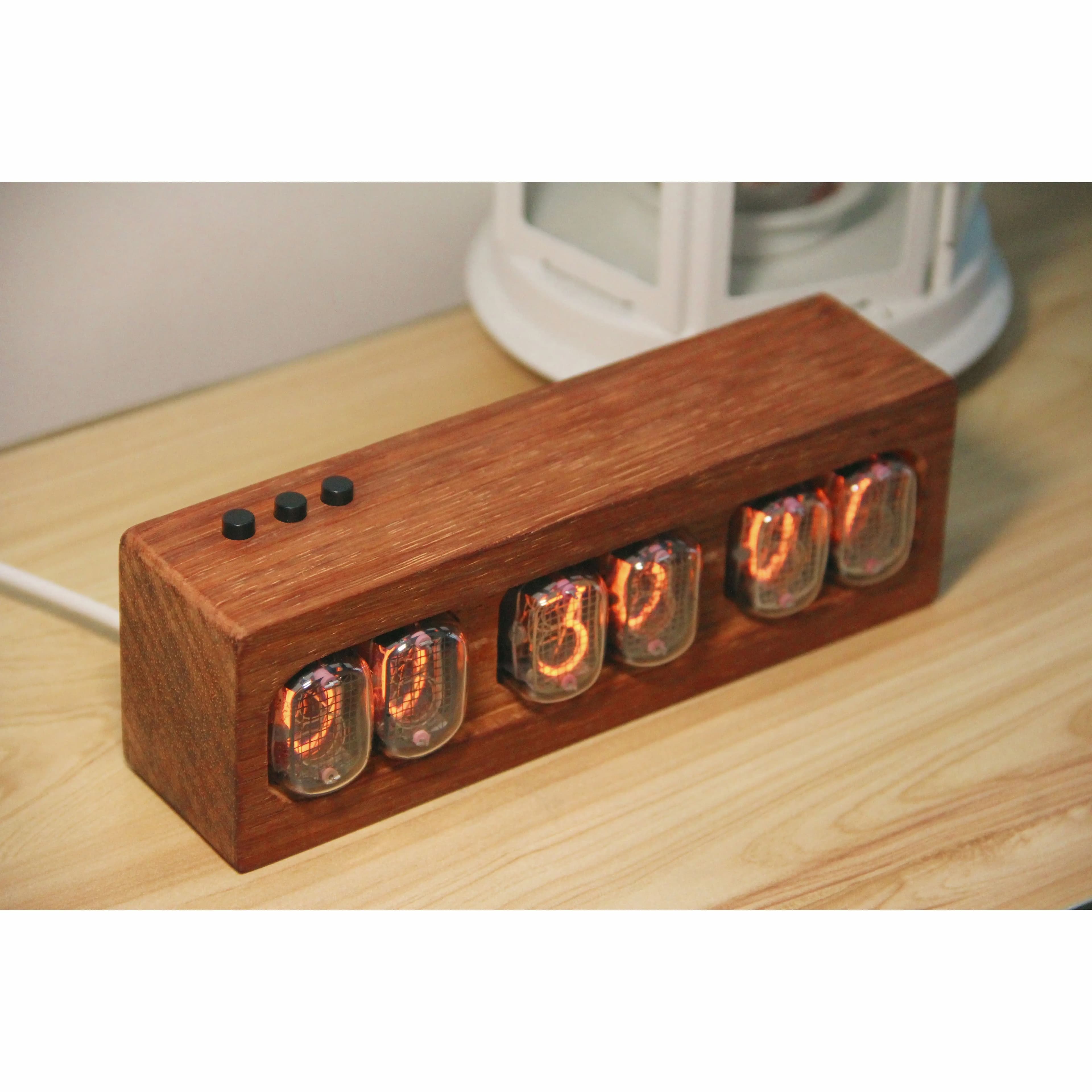 GHXMedals IN-12 Glow Tube Clock, Retro Bâle ie Clock, DIY Creative Home Audio, Ornements de bureau, 