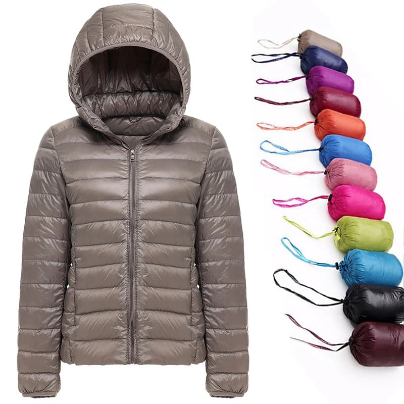 Doudoune Ultralégère 2025 en Duvet de Canard pour Femme, Manteau d'Automne et d'Hiver, Nouvelle Coll