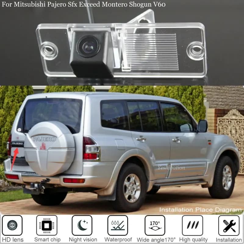 Caméra de recul pour voiture, pour Mitsubishi Pajero Sfx, Exceed Montero Shogun V60 1999 ~ 2006, pou