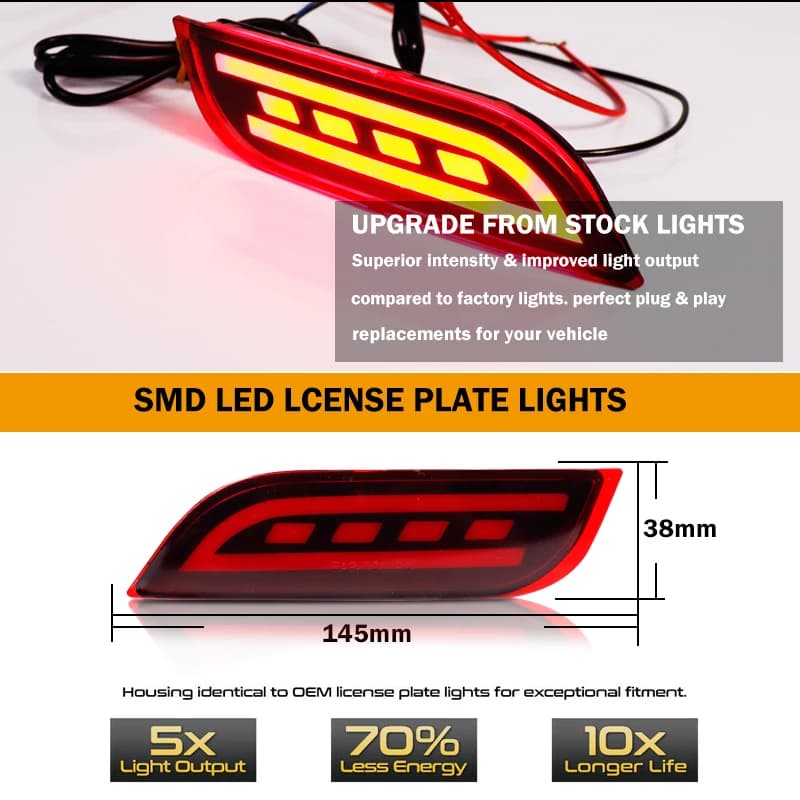 2 pièces pour Subaru Impreza WRX ou WRX STi XV Crosstrek LED feux réflecteurs de pare-chocs, feux an