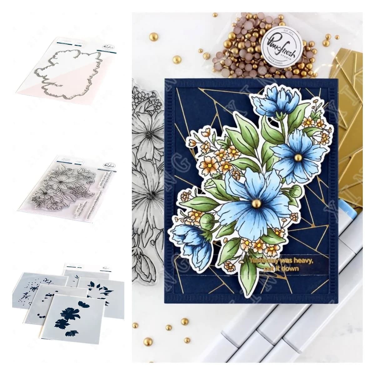Cosmos – matrices de découpe en métal, timbres en Silicone, pochoirs à couches, carte de vœux, Scrap