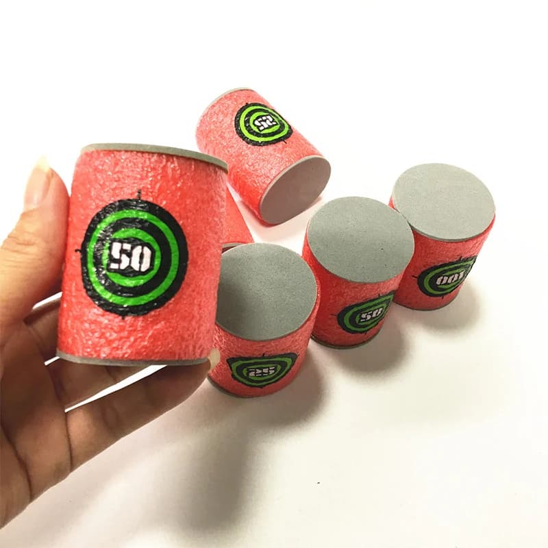 7.2 cm 100 pièces pour Nerf balles souples fléchettes tête ronde recharge éponge fléchettes enfants 