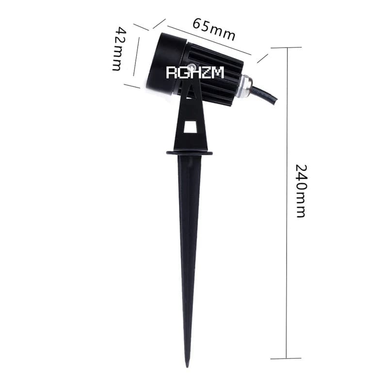 Lanterne de jardin imperméable à pic, éclairage LED, spot lumineux d'extérieur, idéal pour une pelou