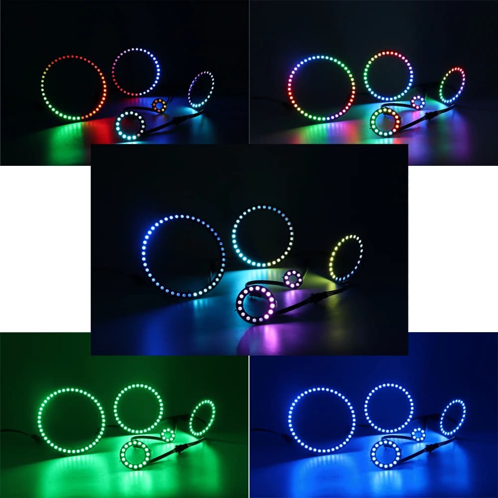 WS2812B 8/16/24/35/45Led Pixel SP110E Kit de contrôleur Gyverlamp RGB anneau adressable individuel W