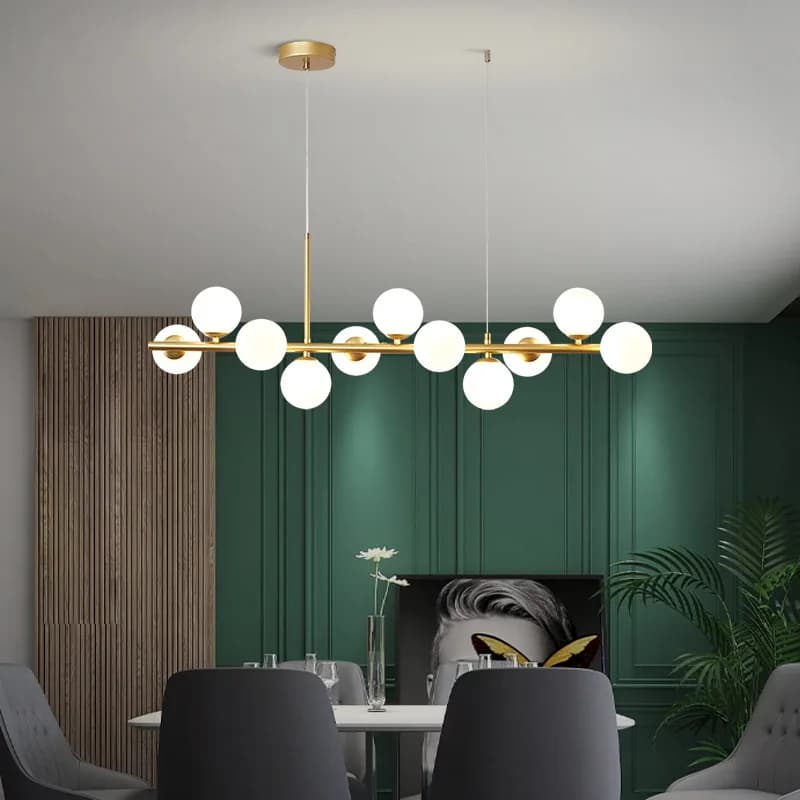 Lampe LED Suspendue en Forme de Boule de Verre au Design Nordique Moderne, Luminaire Décoratif d'Nik