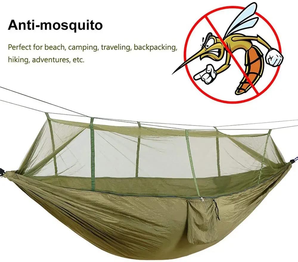 Hamac de jardin de Camping pour 2 personnes, avec moustiquaire, mobilier d'extérieur, force de lit, 
