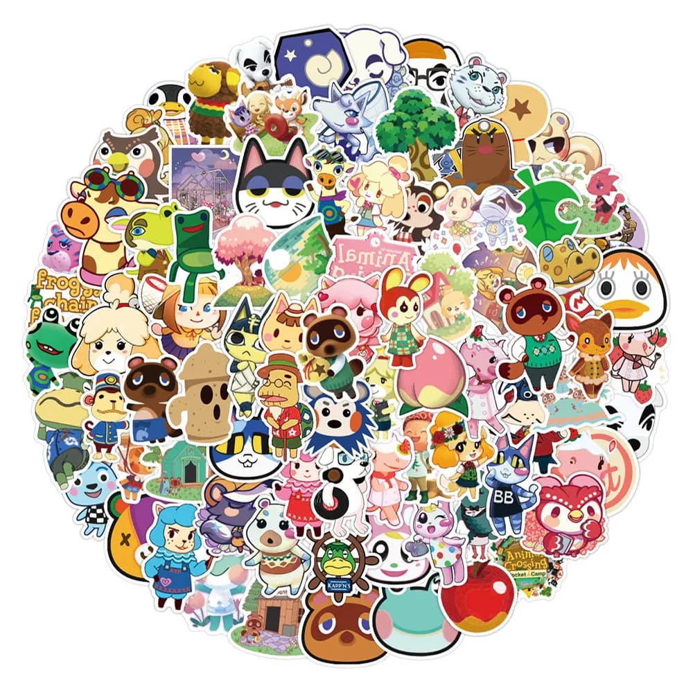 10/30/50/100 pièces jeu mignon Animal Crossing Graffiti autocollants dessin animé décalcomanies Scra