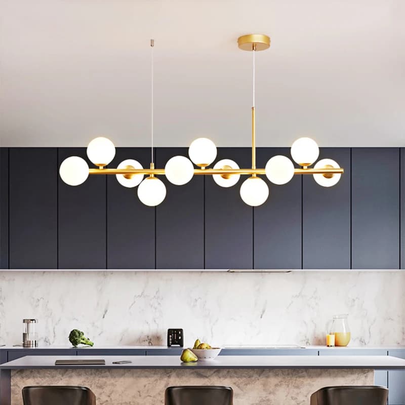 Lampe LED Suspendue en Forme de Boule de Verre au Design Nordique Moderne, Luminaire Décoratif d'Nik