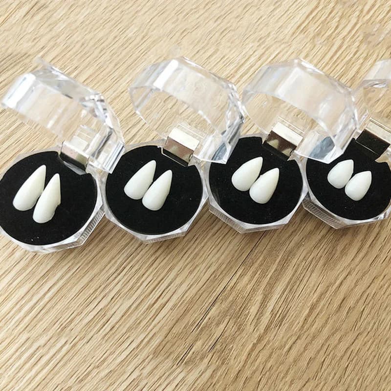 1 paire de dents de Vampire, crocs, accessoires de prothèses dentaires, accessoires de Costume d'hal
