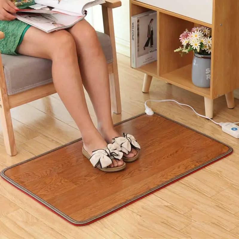 220V hiver chauffage tapis de pied bureau maison coussin chauffant électrique pieds chauds chauffage