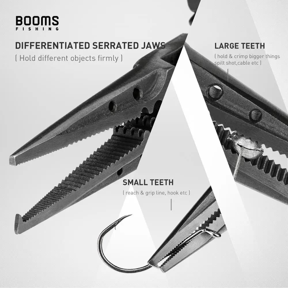 Booms Fishing – pince de pêche en acier inoxydable F07, coupe-ligne tressée, dissolvant de crochet, 