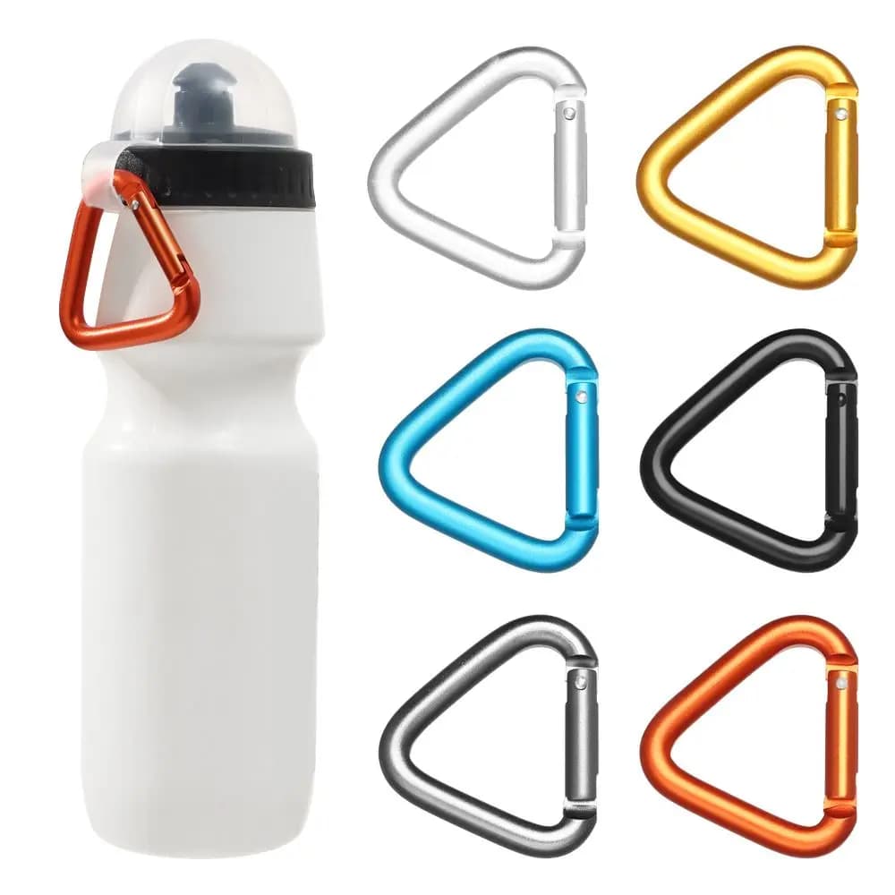 Mousqueton coloré en forme de triangle ou carré pour camping en plein air, porte-clés de randonnée, 
