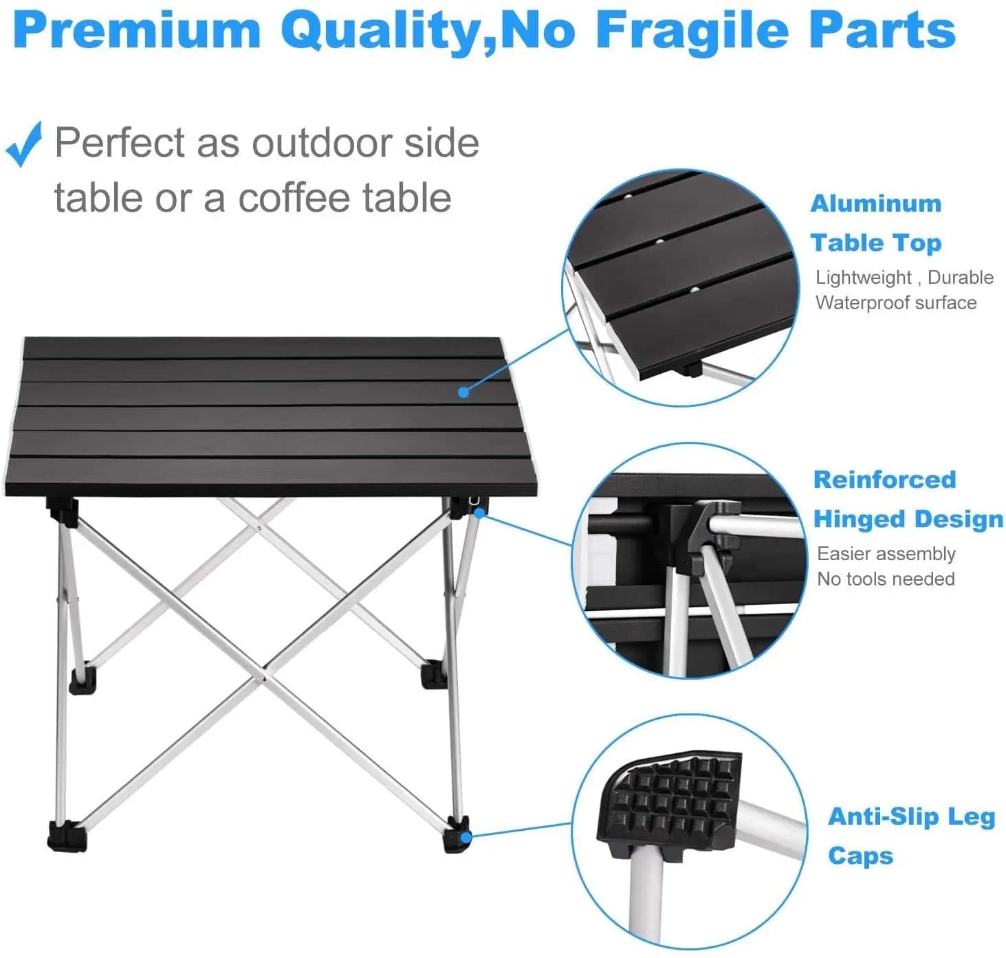 Table de Camping pliante Portable ultralégère, bureau de dîner en plein air, alliage d'aluminium hau