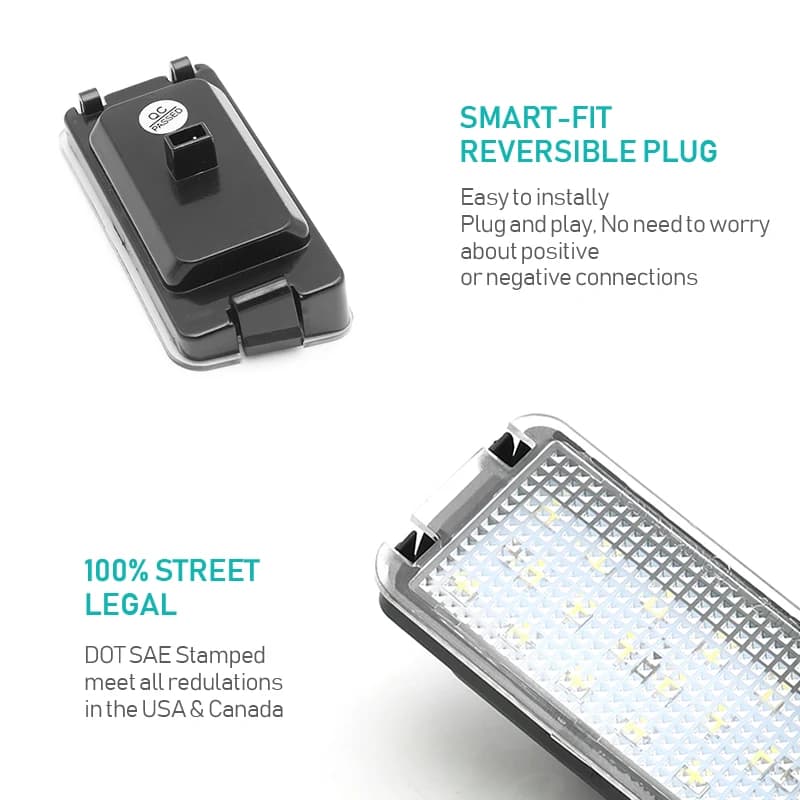2 pièces/ensemble Canbus voiture numéro LED feux de plaque d'immatriculation pour Seat Altea 2004 20