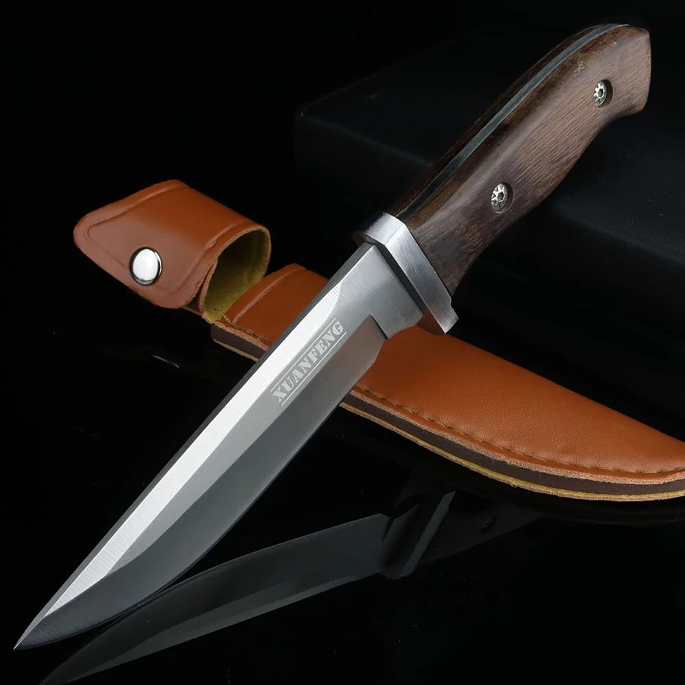 XUAN FENG-Couteau de Survie pour l'Extérieur, Haute Dureté, Fait à la Main, pour la html, Droit, Lam