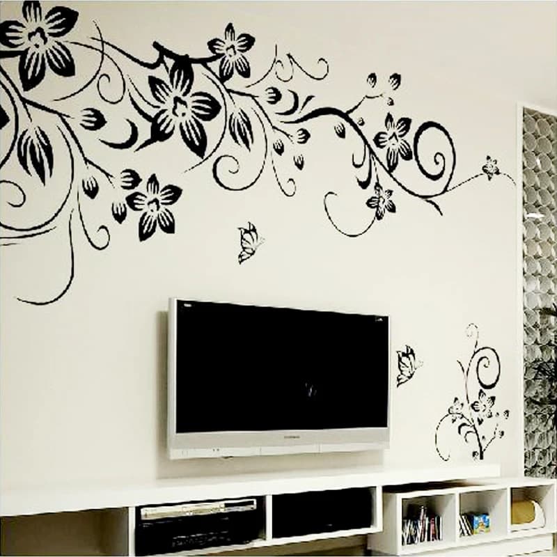 Chaud bricolage belle mur Art décalcomanie décoration mode romantique fleur Stickers muraux décor à 
