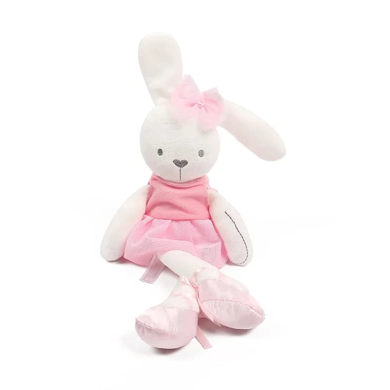 Lapin mignon en tissu avec robe, 42cm, 1 pièce, jouet en peluche, poupées d'animaux doux, lapin de B