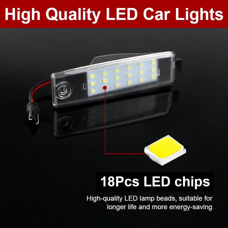 Lampe LED pour plaque d'immatriculation, 2 pièces, pour TOYOTA Hiace S.B.V/Highlander/RAV4/Land Crui