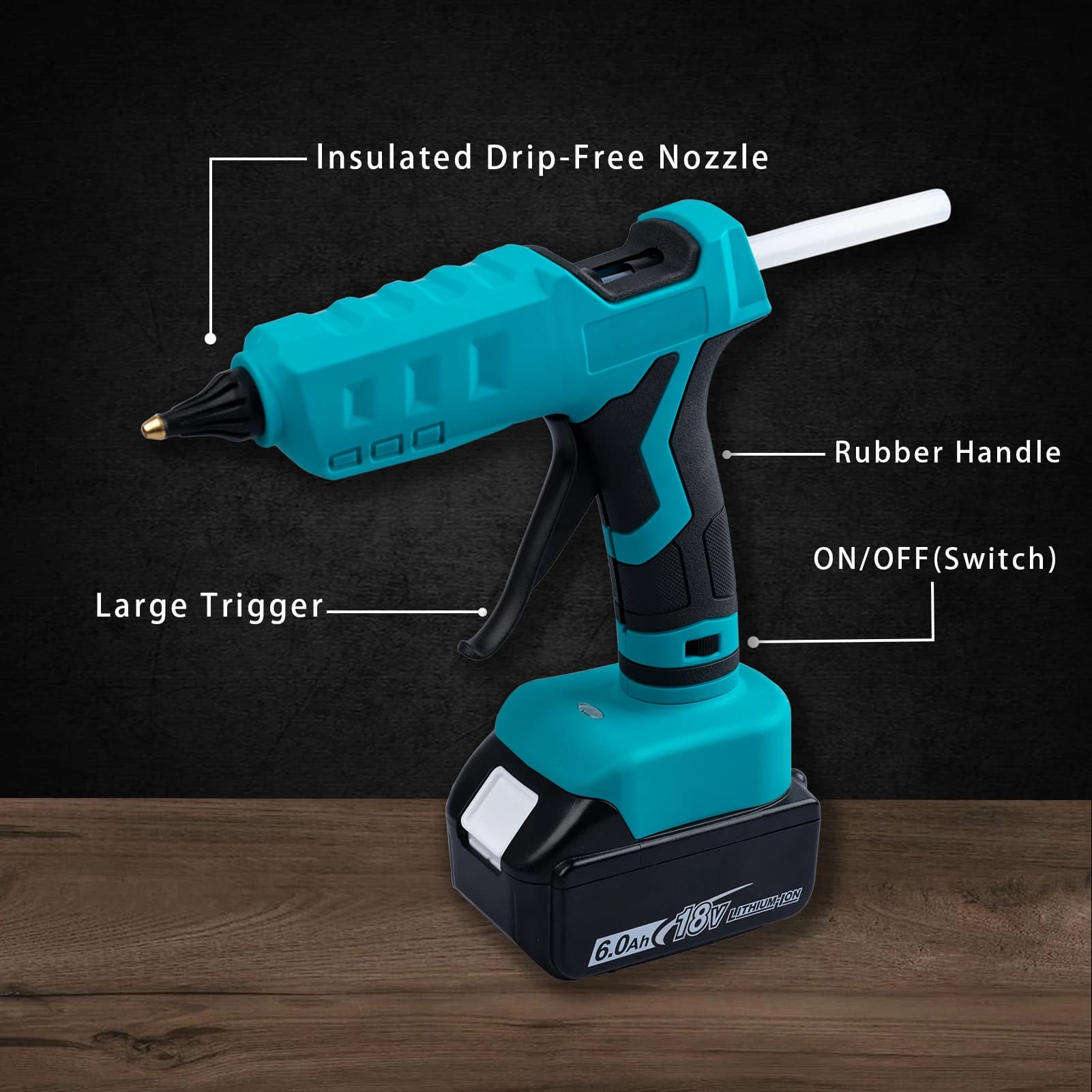 Mellif 100W pistolet à colle chaude sans fil pour batterie Makita 18V LXT BL1830 BL1840 outil de rép