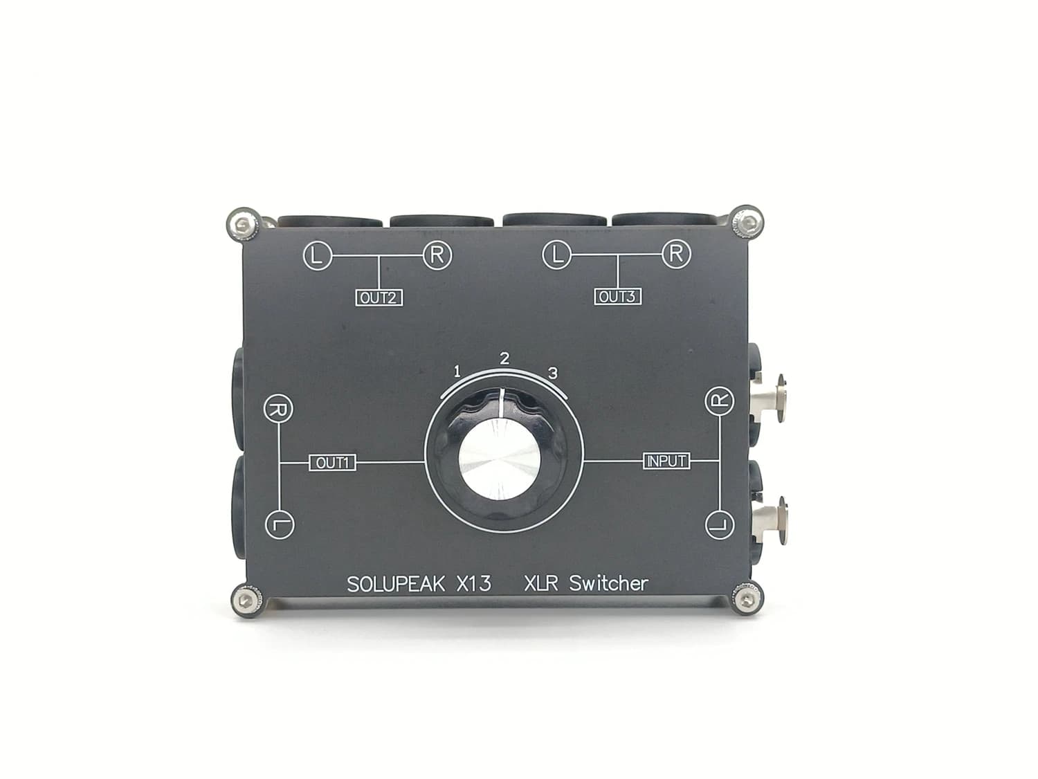 Commutateur Audio stéréo équilibré XLR 1 entrée 3 sorties, sélecteur de Source de Signal Audio XLR r
