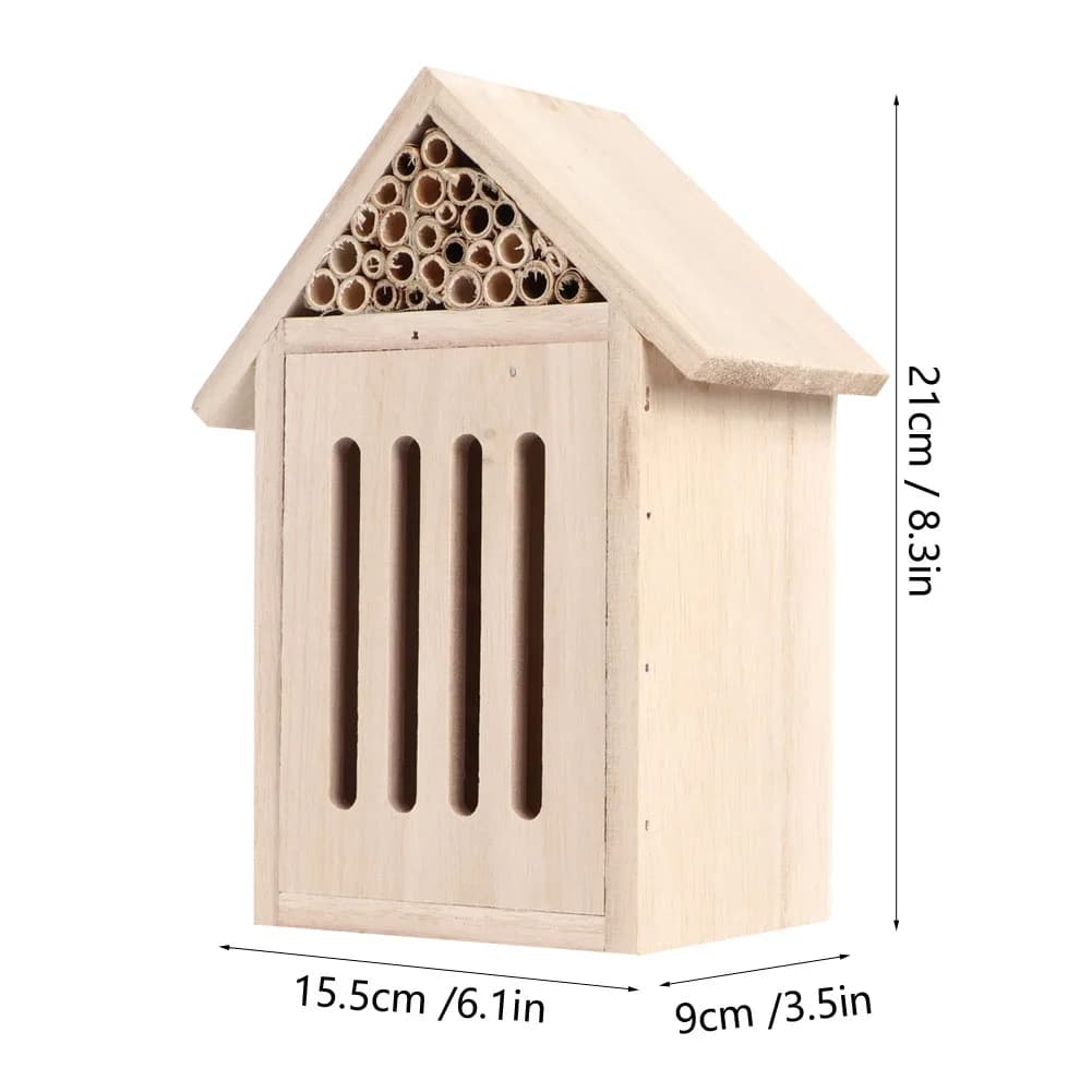 Maison d'Insectes en Bois, Abri d'Hôtel, Décoration de Jardin, Nid, Boîte