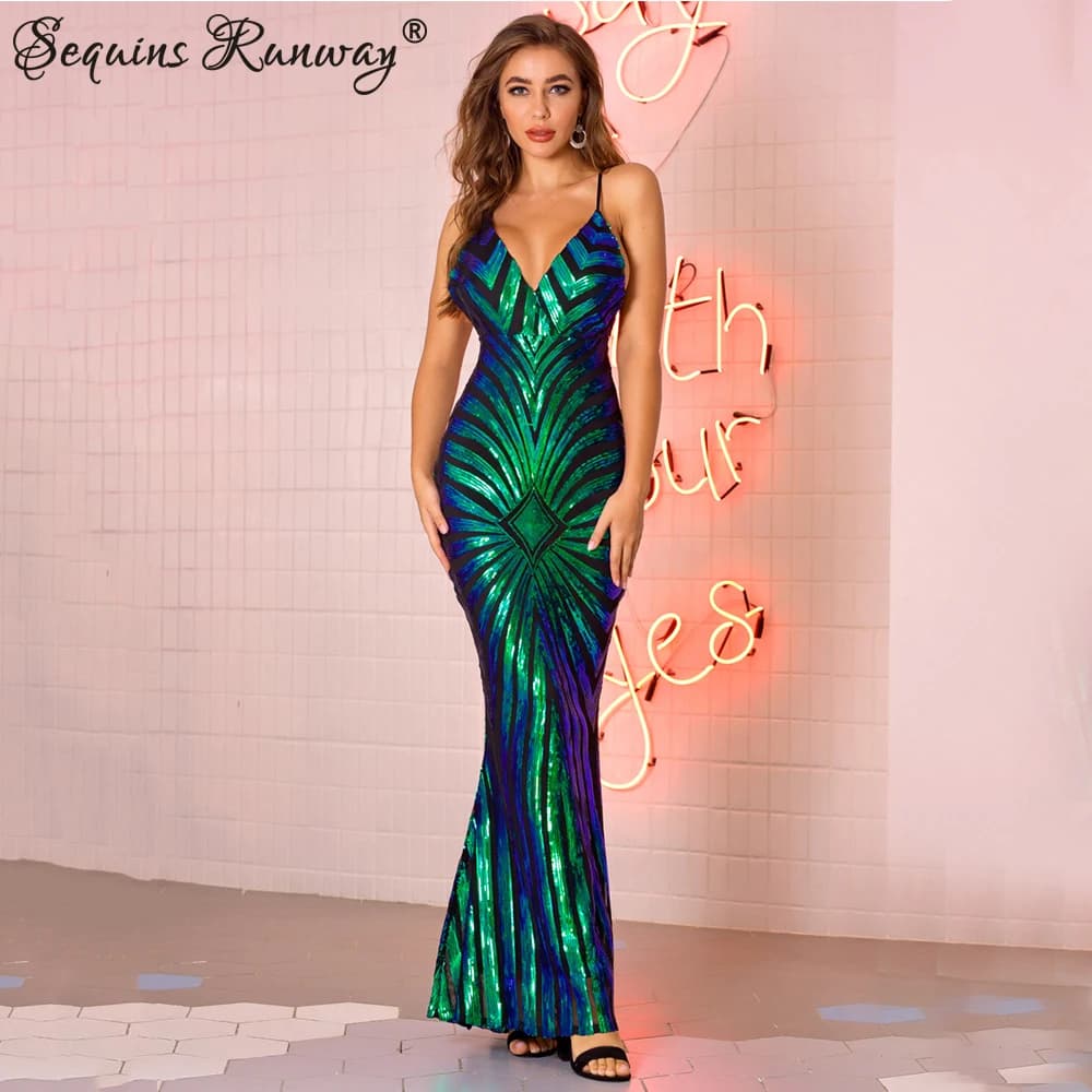Robe longue moulante pour femmes, Sexy, noire, dorée, paillettes, maxi, vintage, tenue de soirée, bo