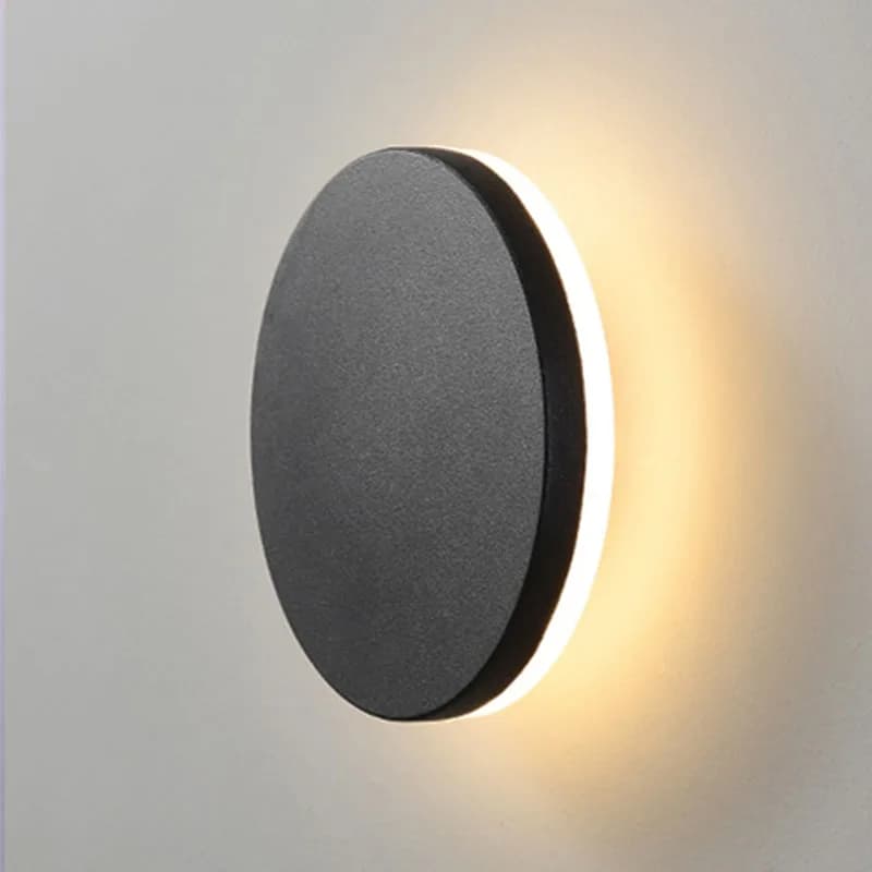 Moderne IP65 étanche extérieur mur LED lampe en aluminium rond carré applique murale jardin porche a