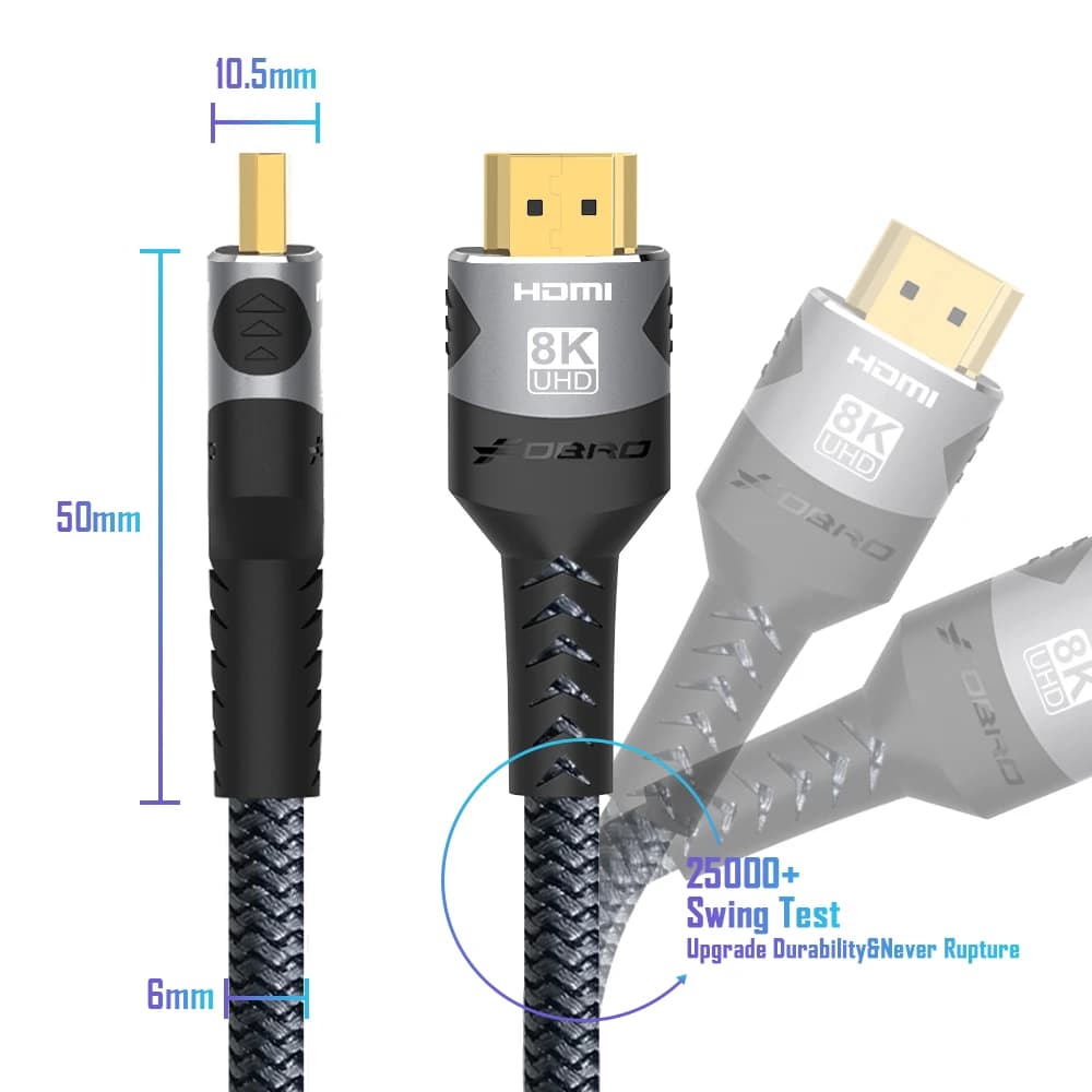 Répartiteur de câble Compatible HDMI 2.1, 8K, 4K @ 120Hz, 8K @ 60Hz, adaptateur 48Gbps pour PS4 PS5 
