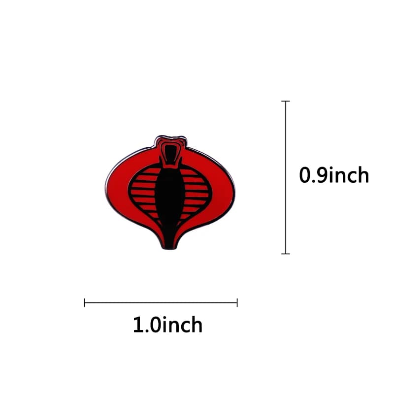 Badge symbole GI Joe Cobra, accessoires de bijoux de film