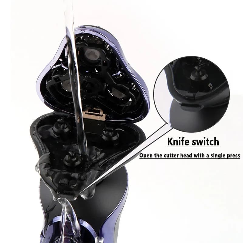 MOTAWISH rasoir électrique humide-sec double usage étanche rasoir électrique nez oreille tondeuse à 