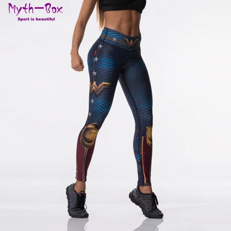 Femmes Sport Leggings impression 3D élastique taille haute Yoga pantalon super-héros Leggins Gym Fit