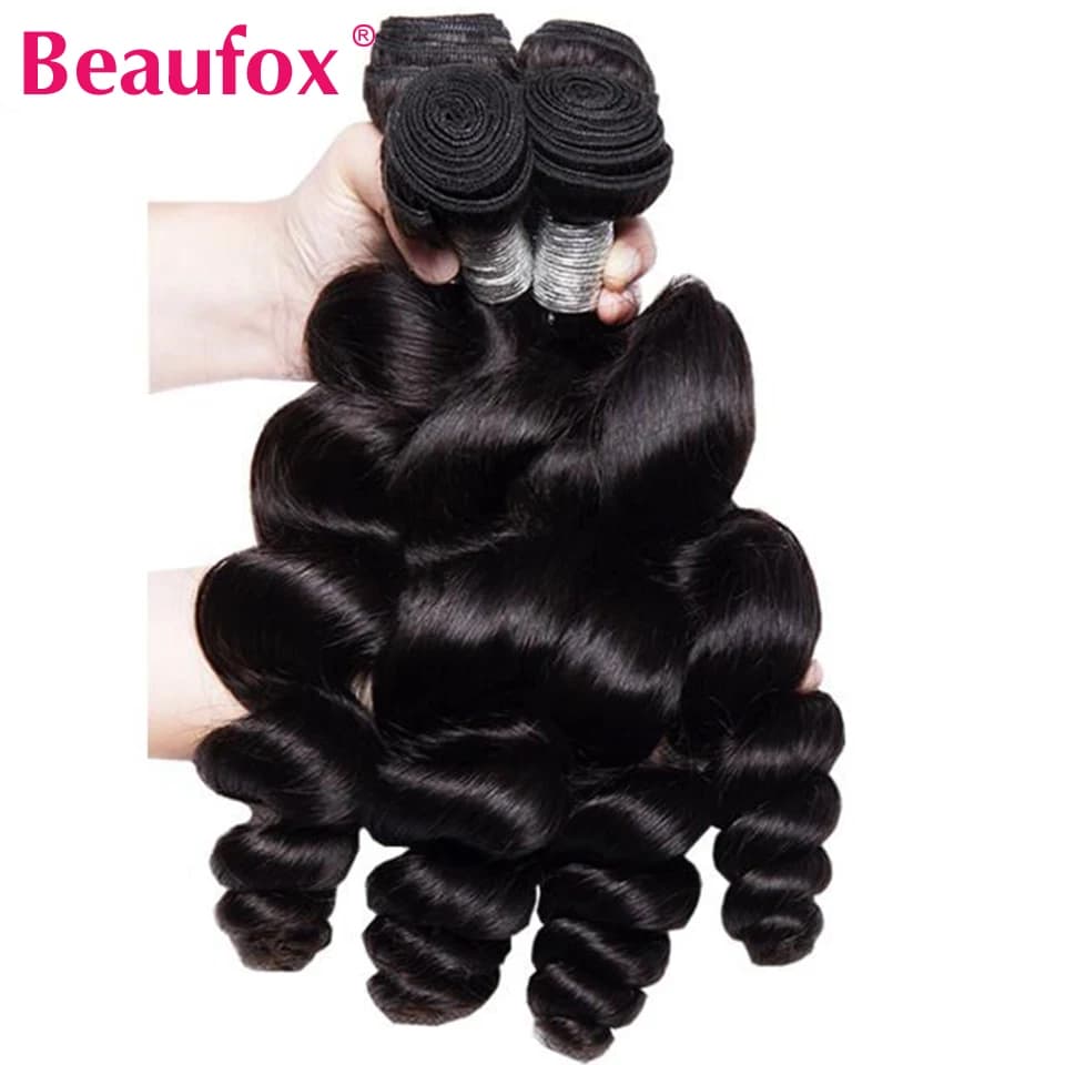 Beautorch-Tissage en Lot Brésilien Naturel Remy Noir Ondulé, Extension de Cheveux, 8 à 30 Pouces, Lo