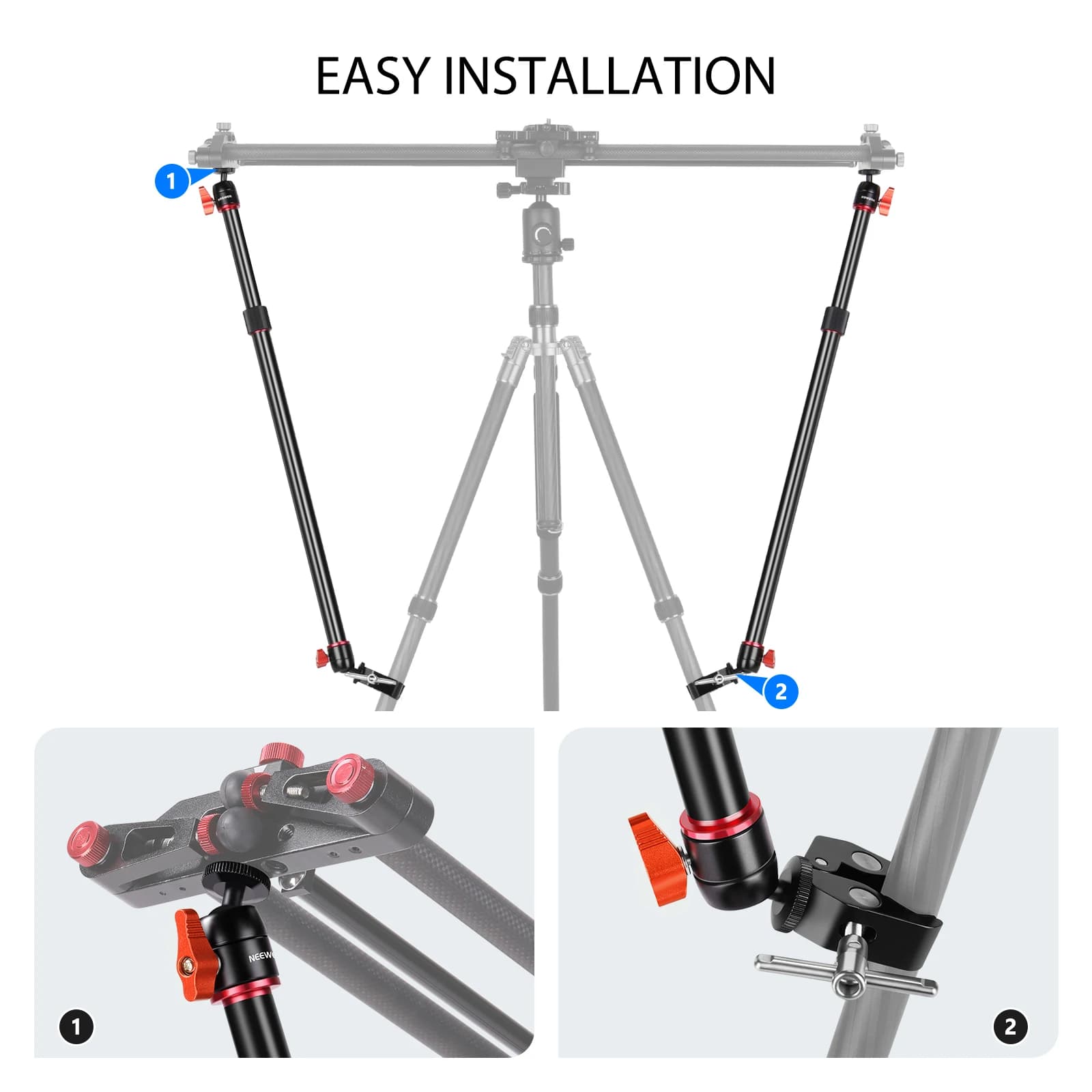 Neewer-Support de curseur de caméra, stabilisateur de bras, trépied réglable, bras pour augmenter in