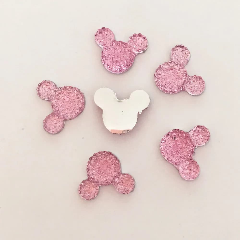 Jolie tête de souris en résine brillante, 60 pièces, faux strass, bricolage, Scrapbook de mariage, a
