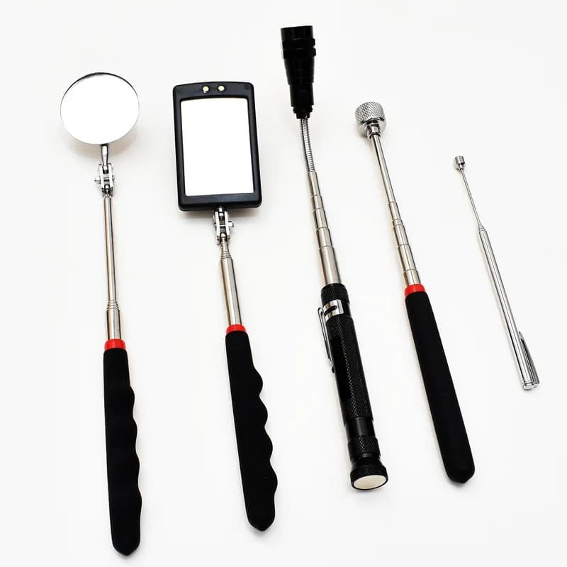 Lampe de poche Portable à 3 LED, torche à tête Flexible avec aimant, lampe télescopique Flexible, ou