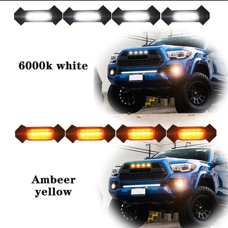 IJDM-Éclairage de calandre LED style Raptor, assemblages de montage en tissu, pour Toyota Keepoma 20