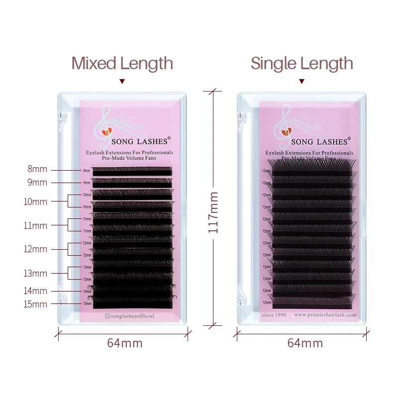 SONG LASHES Y forme ventilateurs préfabriqués Extensions de cils pour Salon cils individuels C D DD 